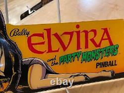 Elvira And The Party Monsters Pinball Machine Topper Bally Original Part 1989
