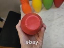 Ensemble de bowling Empire e Color vintage des années 1970 - 9 quilles et 2 boules Crow T. Robot