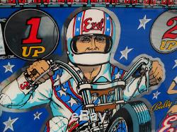 Evel Knievel Pinball Machine Backglass Nouveau