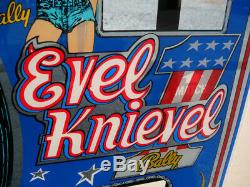 Evel Knievel Pinball Machine Backglass Nouveau