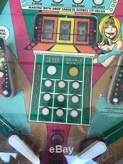Extrêmement Rare Williams Lucky 7 Pinball, Circa. 1978, Machine Complète