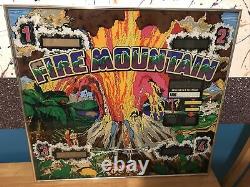 Fire Mountain Pinball Machine Arrière Verre Original Des Années 1980