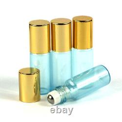 Flacons roll-on en verre nacré de couleur de masse 3ml 5ml 10ml avec bille