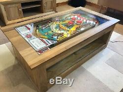 Flipper Table Basse En Chêne Massif Table 1976 Williams Aztec Playfield