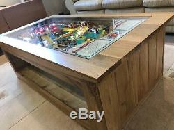 Flipper Table Basse En Chêne Massif Table 1976 Williams Aztec Playfield