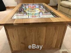 Flipper Table Basse En Chêne Massif Table 1976 Williams Aztec Playfield