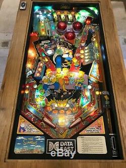 Flipper Table Basse Solide Table En Chêne Les Simpsons 1990 Playfield