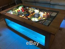 Flipper Table Basse Solide Table En Chêne Les Simpsons 1990 Playfield