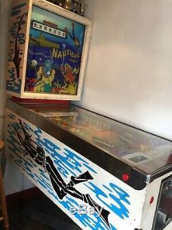 Flipper Vintage Arcade Nautilus 1970 Vendu Comme Ne Fonctionnant Pas