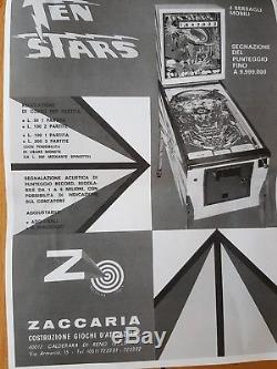 Flipper Zaccaria DIX Étoiles Vintage 1976