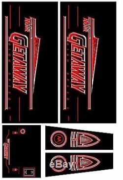 Getaway Haute Vitesse II Pinball Machine Cabinet Decals Limited Qté Next Gen