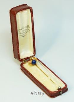 Globe Terrestre Aigle Impérial 1880 Broche en Or 18K/72 Lapis Lazuli Diamant