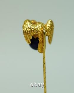 Globe Terrestre Aigle Impérial 1880 Broche en Or 18K/72 Lapis Lazuli Diamant Globe Terrestre Aigle Impérial 1880 Broche en Or 18K/72 Lapis Lazuli Diamant