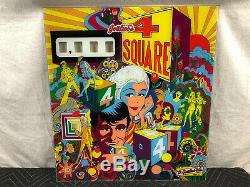 Gottlieb Pinball 4 Square Game Machine Backglass