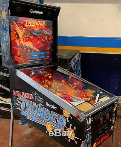 Gottlieb Pinball Opération Tonnerre 1992 Flipper 100% De Travail Cond. Mint Cond