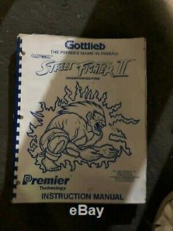 Gottlieb Pinball Street Fighter Championship Machine 1992 Pin Superbe