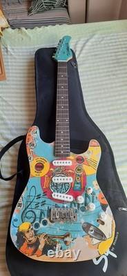 Guitare électrique Telecaster vintage personnalisée à thème de flipper