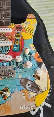 Guitare électrique Telecaster vintage personnalisée à thème de flipper