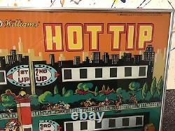 Hot Tip Pinball Machine Arrière Verre Original Des Années 1980