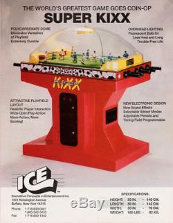 Ice Super Kixx Arcade Dome Machine De Football (excellent État) Rare