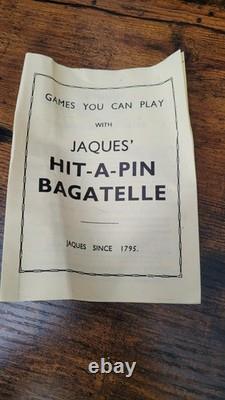 Jaques of London Original Hit A Pin Bagatelle, boîte avec billes et instructions