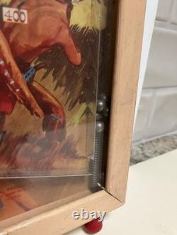 Jeu de Bagatelle Vintage AMBUSH Poosh M Up Table Pinball Northwestern avec Boîte