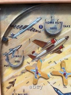 Jeu de Bagatelle Vintage JET AGE Poosh M Up Table de Pinball Avions avec boîte NOS