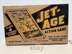 Jeu de Bagatelle Vintage JET AGE Poosh M Up Table de Pinball Avions avec boîte NOS