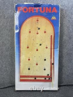 Jeu de Bagatelle en Bois Fortuna Vintage - Arcade Rétro de Style Flipper