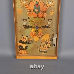 Jeu de Flipper Bagatelle Antiques Thème Clown de Cirque en Bois et Métal Début des Années 1900