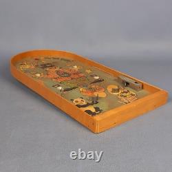 Jeu de Flipper Bagatelle Antiques Thème Clown de Cirque en Bois et Métal Début des Années 1900