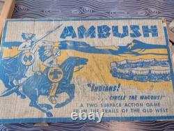 Jeu de bagatelle de table Pinball vintage AMBUSH Poosh M Up Northwestern avec boîte