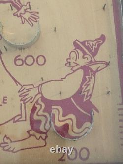 Jeu de flipper CLOWNING UP vintage des années 1930, fabriqué à St. Louis, MO, jeux de carnaval, très bon état (EUC)