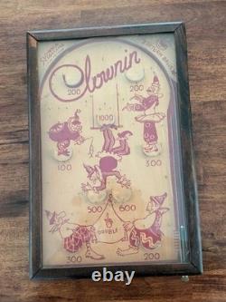 Jeu de flipper CLOWNING UP vintage des années 1930, fabriqué à St. Louis, MO, jeux de carnaval, très bon état (EUC)