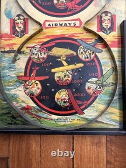 Jeu de flipper Lindstrom's Airways avec 36 jeux de bagatelle Bingo Lindstrom 1934
