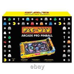 Jeu de flipper Pac-Man Arcade Pro avec tableau de scores LED double et sons, cadeau pour enfants