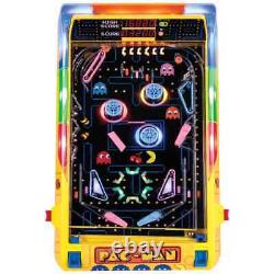 Jeu de flipper Pac-Man Arcade Pro avec tableau de scores LED double et sons, cadeau pour enfants