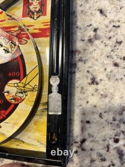 Jeu de flipper Vintage 1934 Airways avec enseigne d'avion Bingo Lindstrom Tool & Toy Co