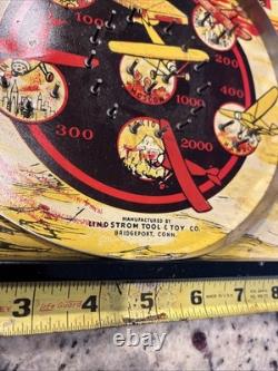 Jeu de flipper Vintage 1934 Airways avec enseigne d'avion Bingo Lindstrom Tool & Toy Co
