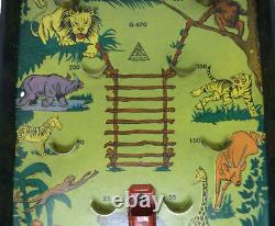 Jeu de flipper Vintage Jungle Hunt G-670 Gotham Pressed Steel Corp New York U. S. A
