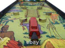 Jeu de flipper Vintage Jungle Hunt G-670 Gotham Pressed Steel Corp New York U. S. A