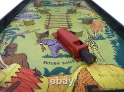 Jeu de flipper Vintage Jungle Hunt G-670 Gotham Pressed Steel Corp New York U. S. A