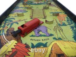 Jeu de flipper Vintage Jungle Hunt G-670 Gotham Pressed Steel Corp New York U. S. A
