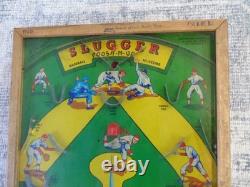 Jeu de flipper d’action de baseball Slugger des années 1950 Poosh-M-Up Northwestern Vintage
