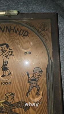 Jeu de flipper de table Vintage 1933 Clown-N-Up Clown Up Northwestern Mailbox Co.