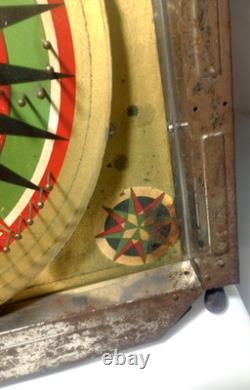 Jeu de flipper de table en métal Vintage 1933 Lindstom Gold Star, 24 pouces de hauteur