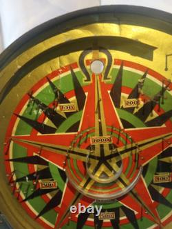 Jeu de flipper de table en métal Vintage 1933 Lindstom Gold Star, 24 pouces de hauteur