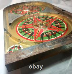 Jeu de flipper de table en métal Vintage 1933 Lindstom Gold Star, 24 pouces de hauteur