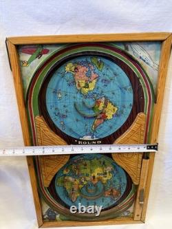 Jeu de flipper de table en métal Vintage 'Round the World, jouet durable et nouveauté NYC