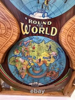 Jeu de flipper de table en métal Vintage 'Round the World, jouet durable et nouveauté NYC